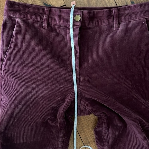 BARBOUR Essential Maroon Purpleish Cord Chinos Size 4 - Picture 13 of 14